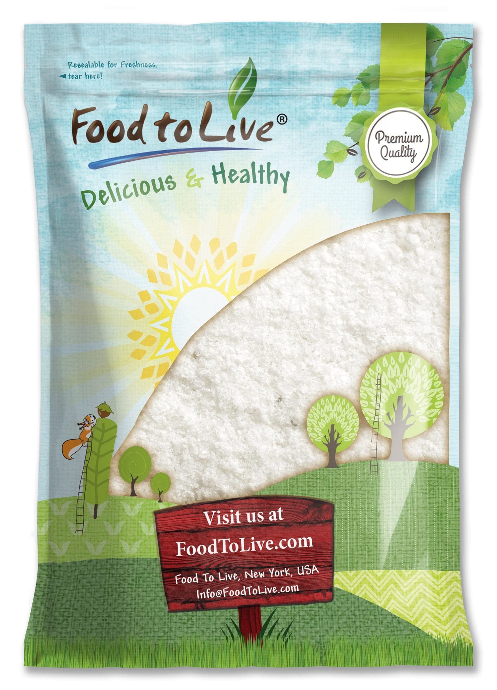 Food to Live Mediterranean Sea Salt, 12 Pounds - Coarse Grain, Pure Crystals, No Additives, No Preservatives, Vegan, Kosher. Rich Minerals.