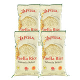 La Perla | Paella Rice | Valencia Select | Denomination of Origin Valencia Spain | Slow Food Valencia Certified | Ideal For All Mediterranean Rice Dishes | 2.2 lbs (1 kg) | (Pack of 4)