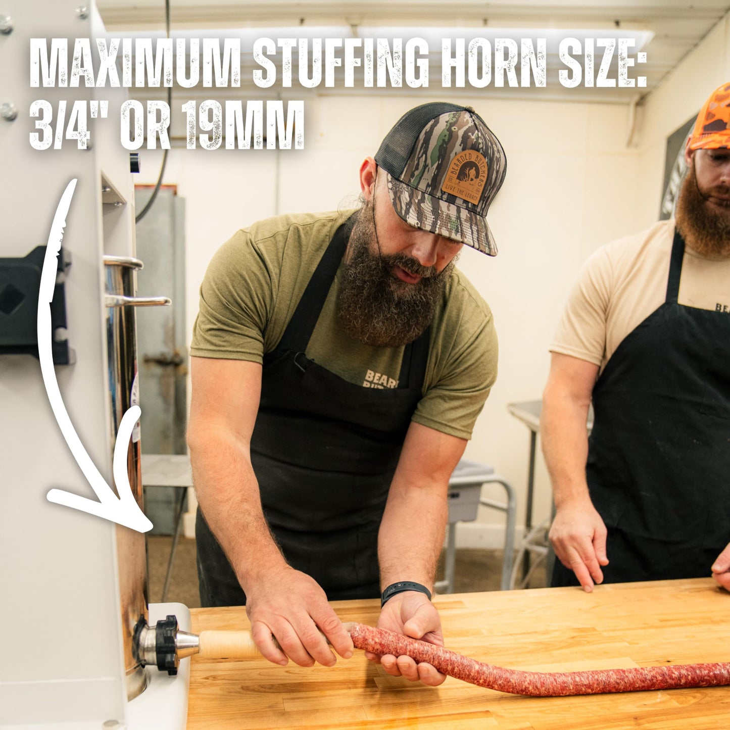 Bearded Butchers 32mm Fresh Edible Beef Collagen Casings (2-Pack) - Holds 25lbs of Meat - For Bratwurst, Italian Sausage & Chorizo - Vacuum Sealed