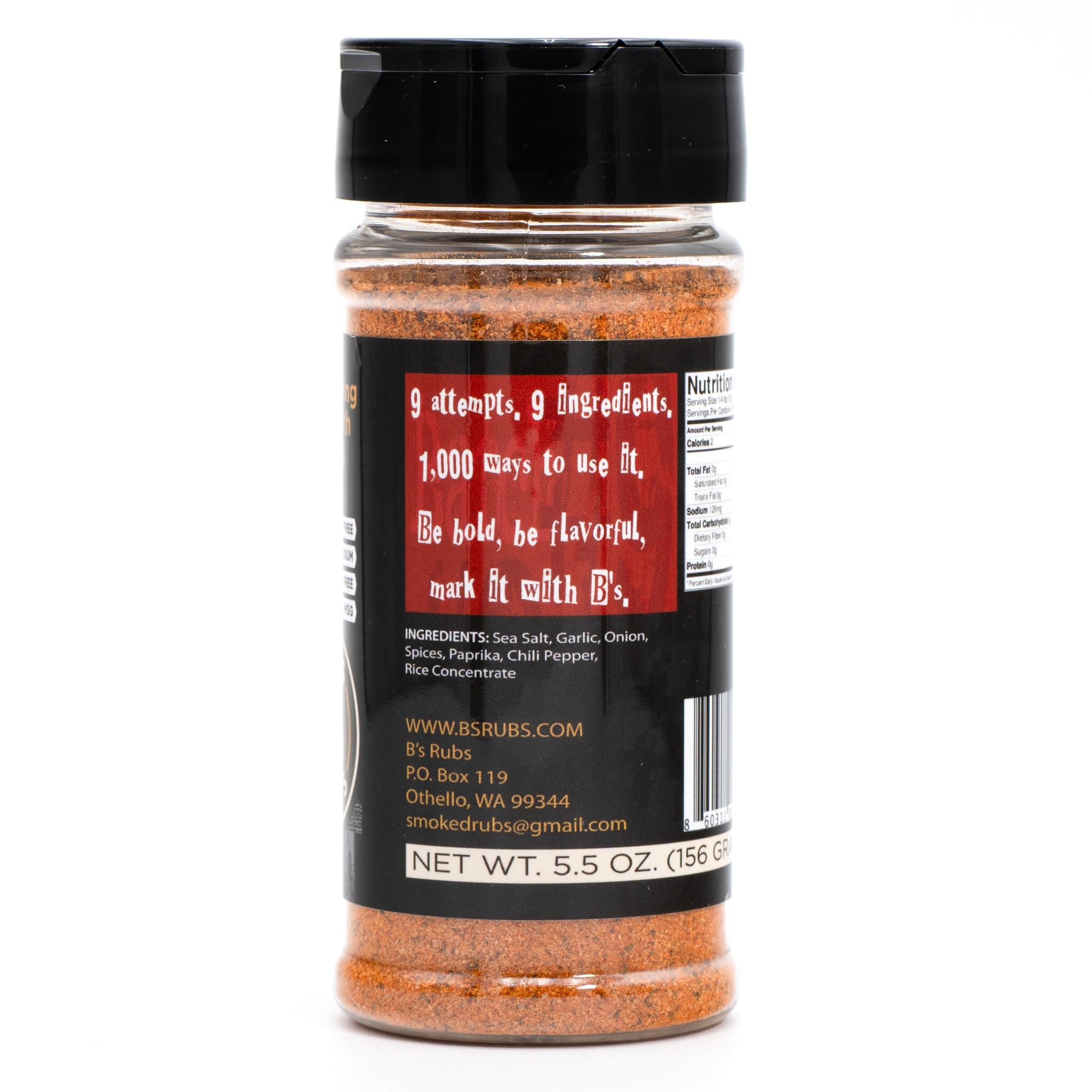 B's Rubs Batch #9 All Purpose Seasoning Salt with Garlic, Herbs, Spices, Gluten Free, Sugar Free, 5.5 Ounce