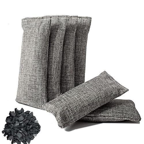 12 Packs Natural Air Purifying Bag, Shoe Deodorizer and Odor Eliminator, 100% Natural Activated Bamboo Charcoal Non-Toxic, (75g Each Pack)