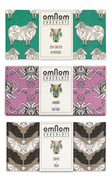 OmNom Chocolate Bars Inclusion Trio | Sea Salted Almond, Lakkkris + Sea Salt, Coffee + Milk | Icelandic Bean To Bar Chocolate by OMNOM CHOCOLATE
