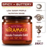Niramaya 3 Flavor Sample Pack - Street Pav Bhaji/Tomato Masala Sabzi/ Super Greens Saag Indian-Inspired Dips & Spreads For Chips/Snacks/Rice/Salads