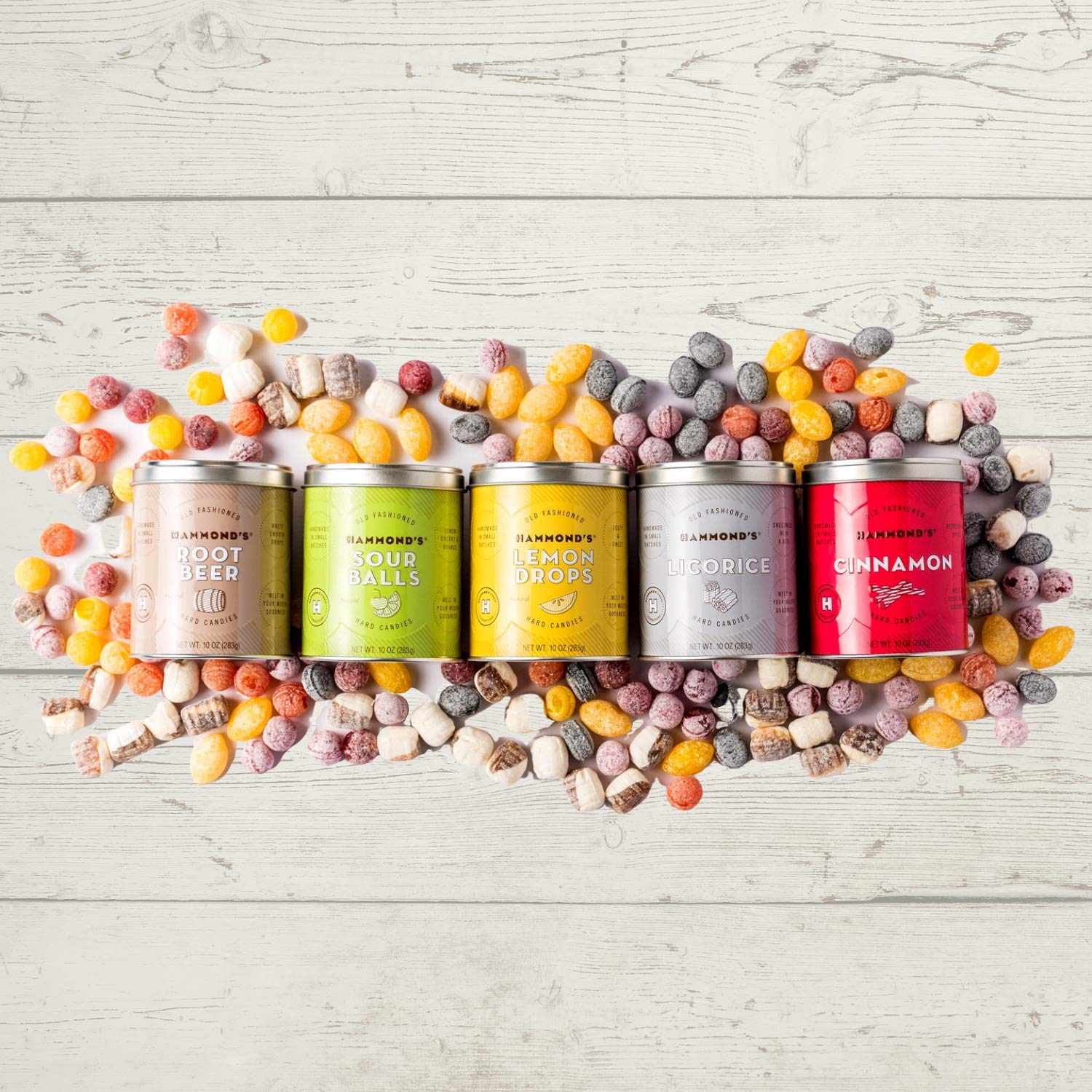 Hammond’s Old Fashioned- Sour Balls Pantry Candies 2-10 Ounce Tins. Our Natural Sour Drops are Handmade in Small Batches- Using the Finest