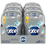 Excel Sugar-Free Gum, Polar Ice, 60pc Bottle, 6ct {Imported from Canada}