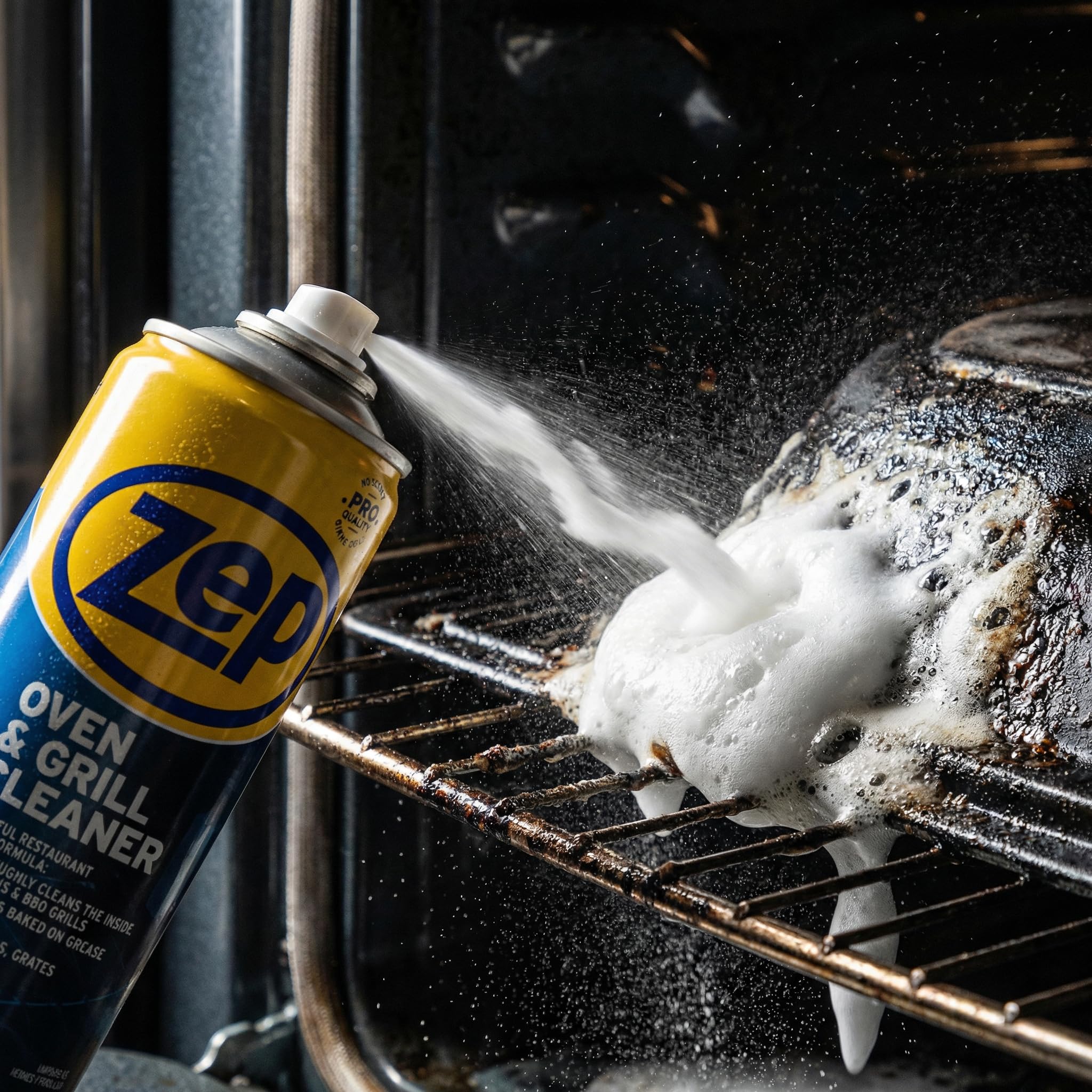 No Scent Oven And Grill Cleaner - 19 oz Foam Spray - Oven Cleaner and Grill Cleaner for Kitchen - Stove Top Cleaner Degreaser - 3 Count Value Pack