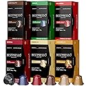 Bestpresso Coffee for Nespresso Original Machine 120 Aluminum pods Certified Genuine Espresso Variety Pack mix Flavored and Dark roast, Pods