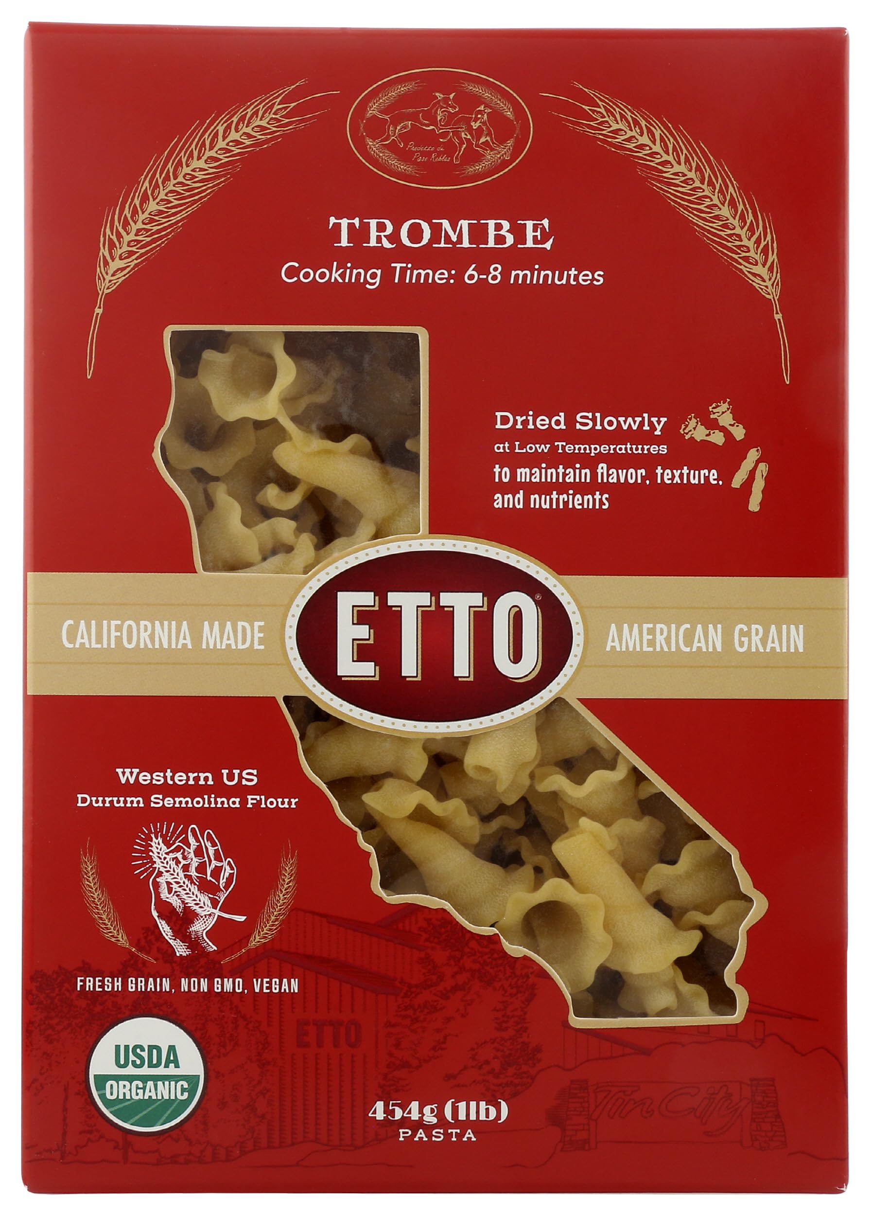Etto, Pasta Trombe Organic, 16 Ounce