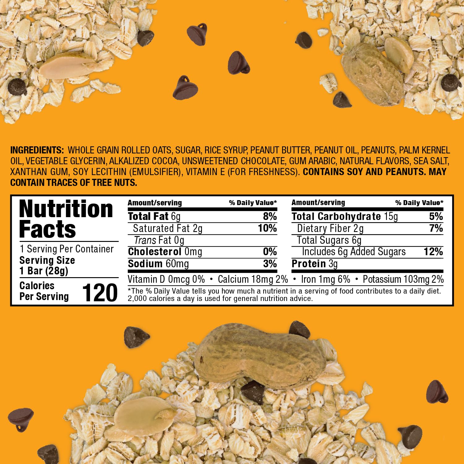 Bobo's Dipp’d Bars (30 ct Case) (Peanut Butter + Dark Chocolate)