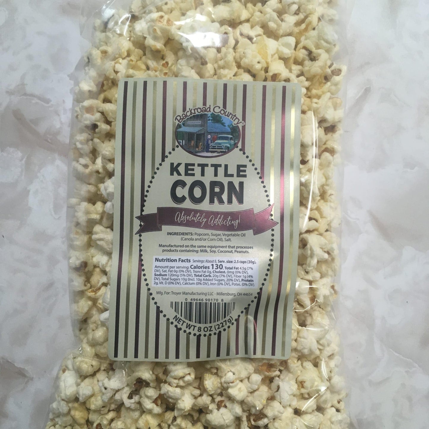 Troyer Cheese Kettle Corn, Ohio USA Made, Three 8 oz Bags