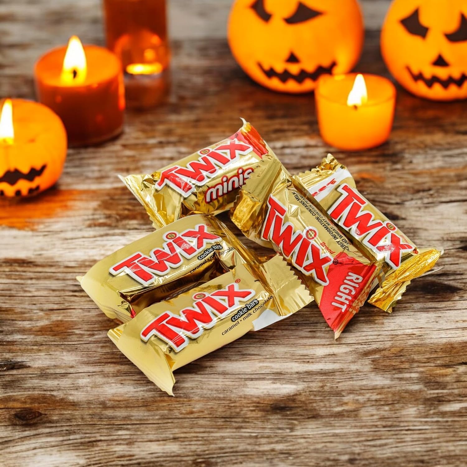 ASSORTIT X Twix Fun Size Miniatures Caramel Cookie Bars Individually Wrapped Candies Bulk 1.5 Lbs, 35+ Pcs Perfect for Trick Or Treat, Parties, Pinata