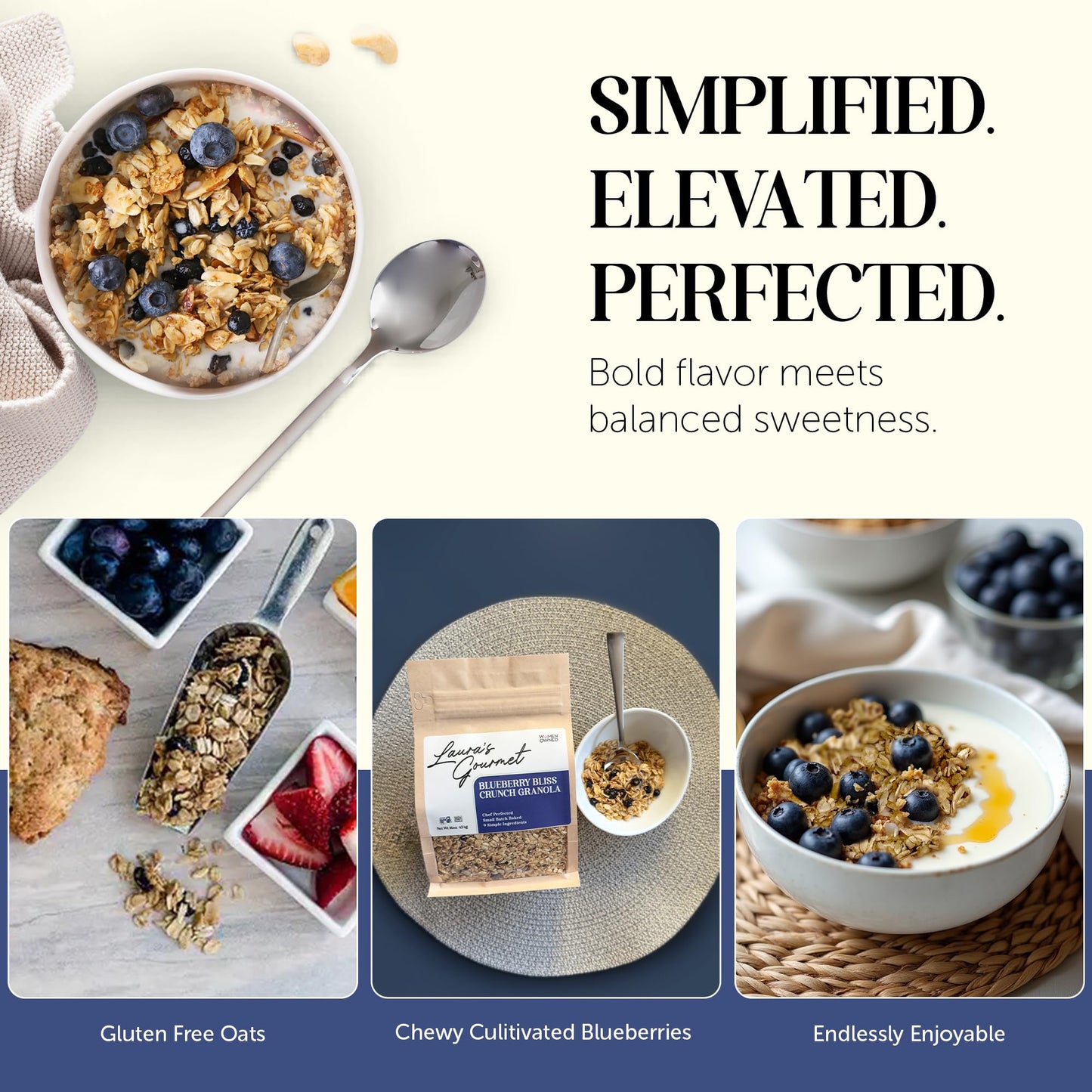 Lauras Gourmet Granola Blueberry Bliss Crunch Granola, 16 OZ
