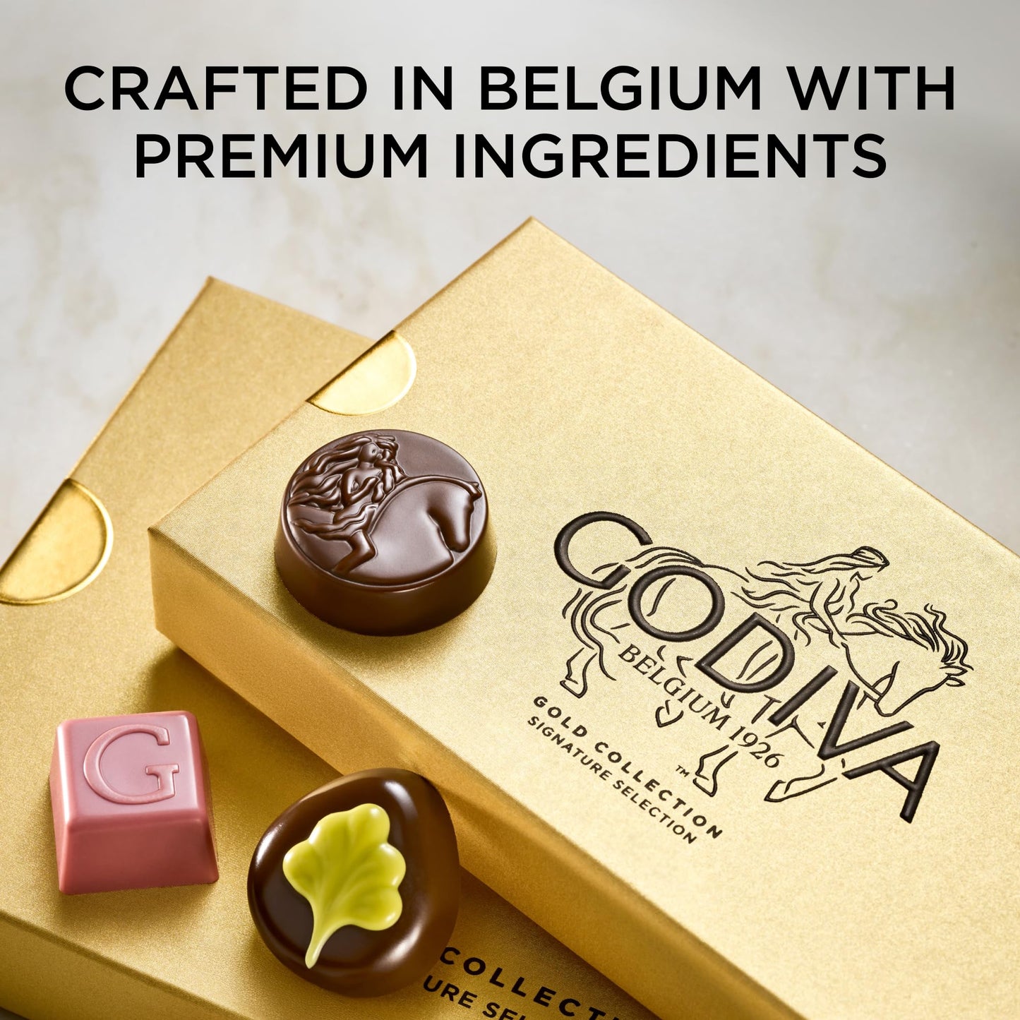 Godiva Gold Assorted Chocolate Gift Box, Belgian Dark and Milk Chocolates with Pralinés, Ganaches & Caramels, Gourmet Gift for Birthdays, Holidays