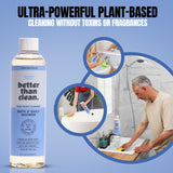 Better Than Clean 3-Pack Concentrates - Fragrance Free Cleaning Products - Plant-Based Cleaners for Bath, Shower, Stone & All Purpose - Non-Toxic, No