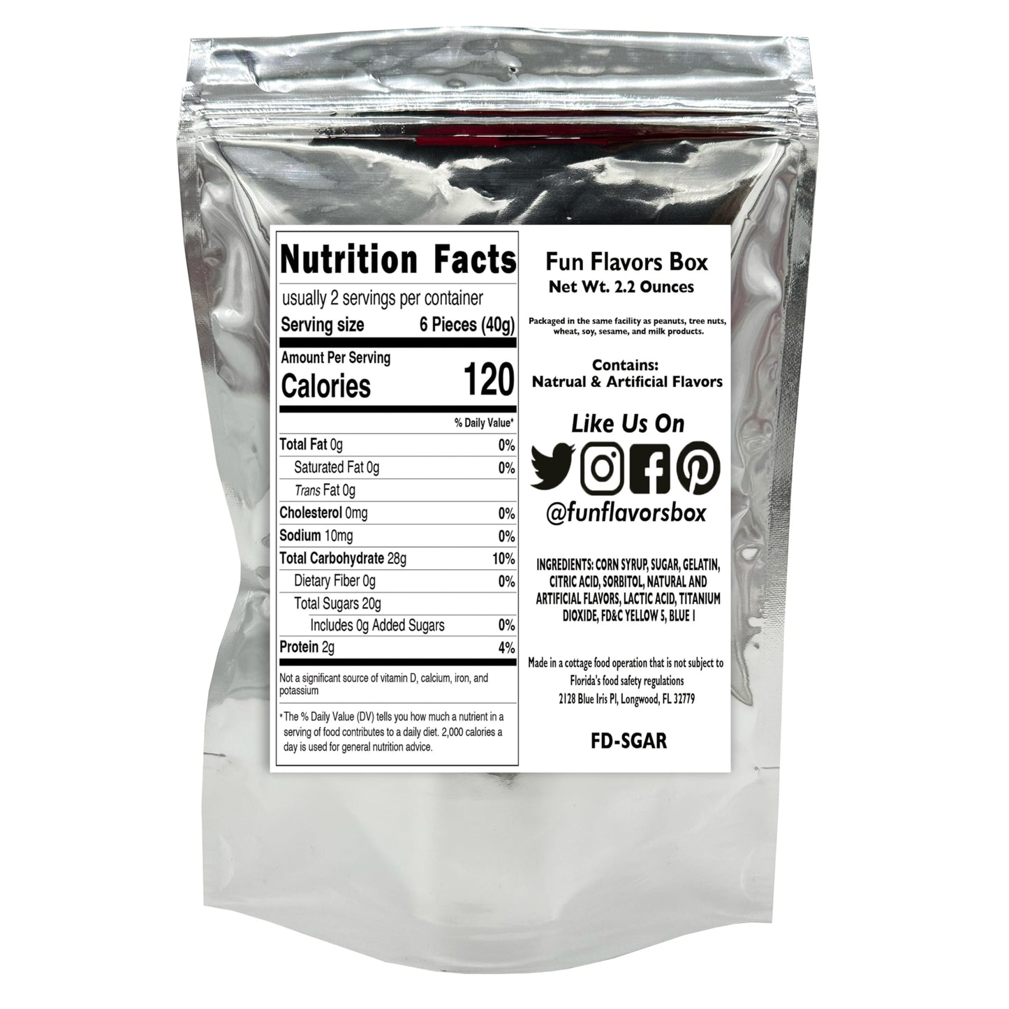 Freeze Dried Candy, Freeze Dried Sour Green Apple Gummy Rings, Unique, Exotic Crunch Snack Treats, Party Favor Gift Idea 2.2 oz