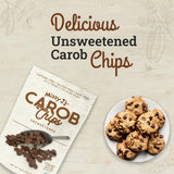 Missy J's organic Unsweetened Carob Chips 8 Oz, Vegan, Gluten and Caffeine Free, Healthy Substitute for Chocolate, Perfect for Snacks and Treats