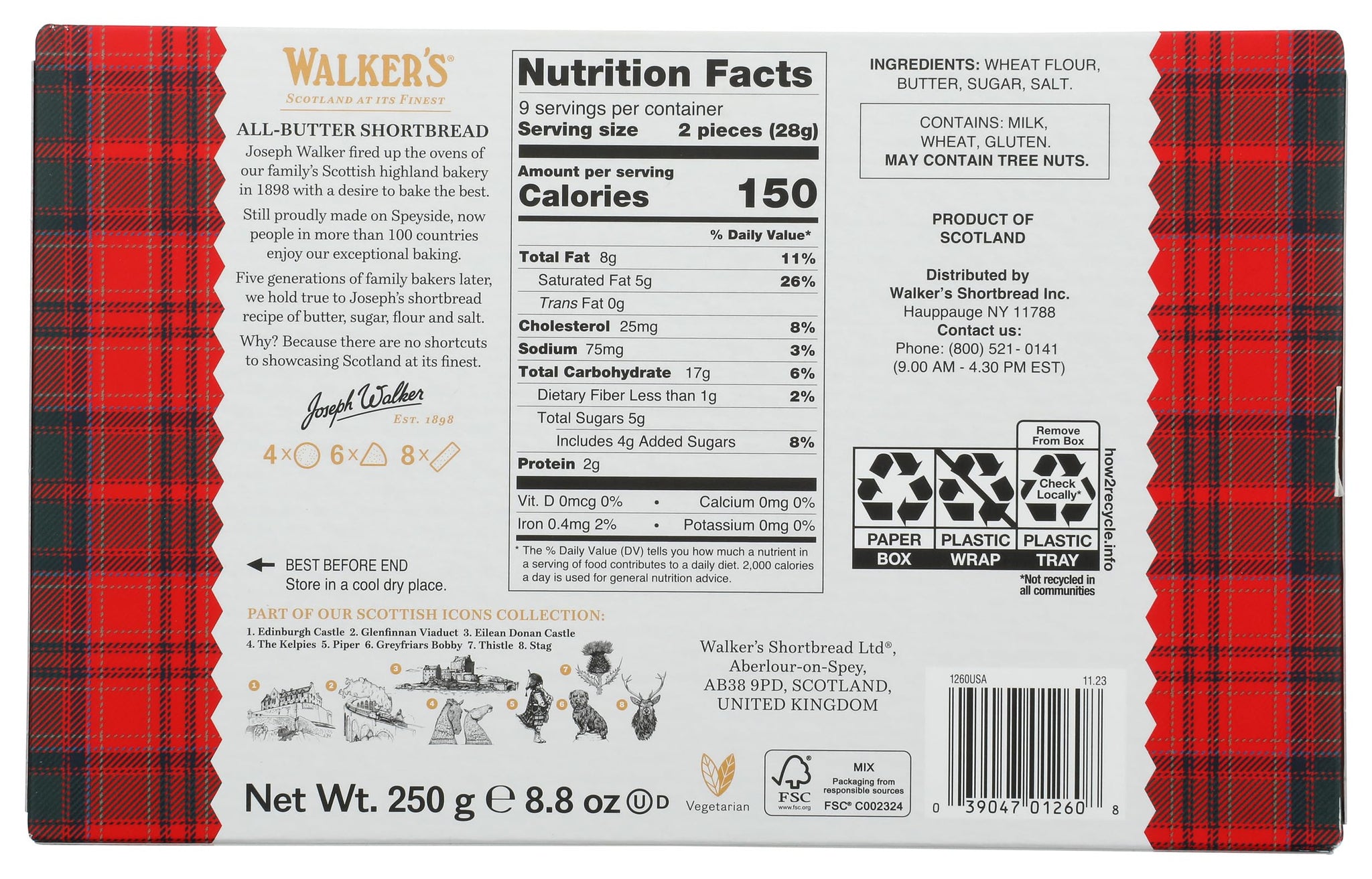 Walkers Classic Shortbread Assorted Selection - 8.8 Oz