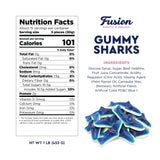 Blue Raspberry Gummy Sharks 1 Pound Bag Soft Chewy Shark Gummy Candy, Blue Candy Sharks for Parties, Ocean-Theme Snacks, Sour Gummies Lovers, and More