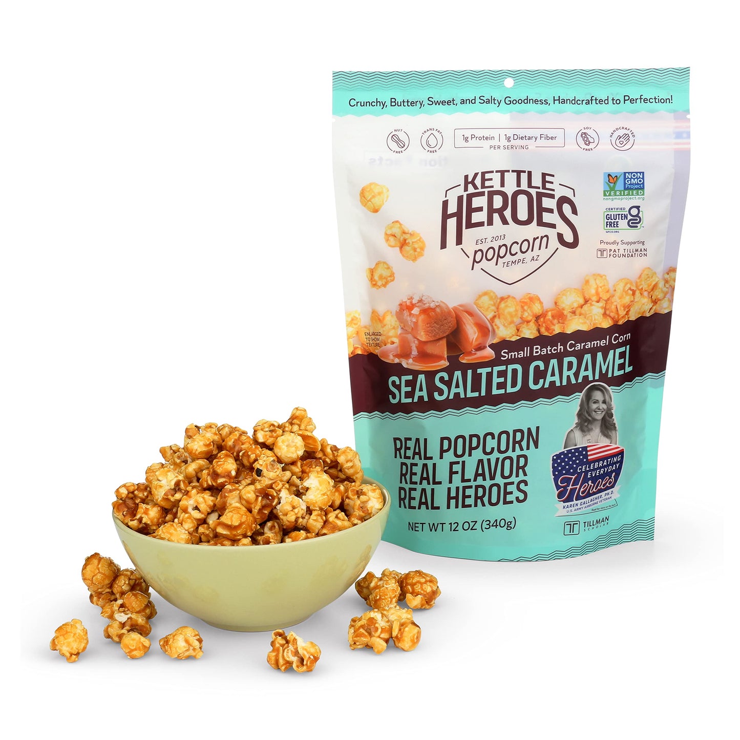 Kettle Heroes Sea Salted Caramel Corn Popcorn, 12 OZ