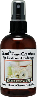 Concentrated Spray For Room/Linen/Room Deodorizer/Air Freshener - 4 fl oz - Scent - Vanilla Sandalwood: A beautiful combination of luscious rich
