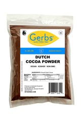 Gerbs Dutch Cocoa Powder 2 lbs. | 22-24% Cocoa Butter Fat, Resealable Bag | Rich, Smooth Dutch Process | Top 14 Allergen-Free