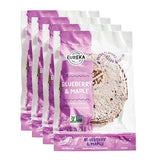 Eureka Tortilla Blueberry & Maple Flour Tortillas | Artisanal Craft Tortillas | 6” Mini Wrap Whole Grains | Vegan, Non-GMO, Low Calorie | (4 Packs, 8