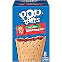 Pop-Tarts Toaster Pastries, Breakfast Foods, Kids Snacks, Unfrosted Strawberry, 13.5oz Box (8 Pop-Tarts)
