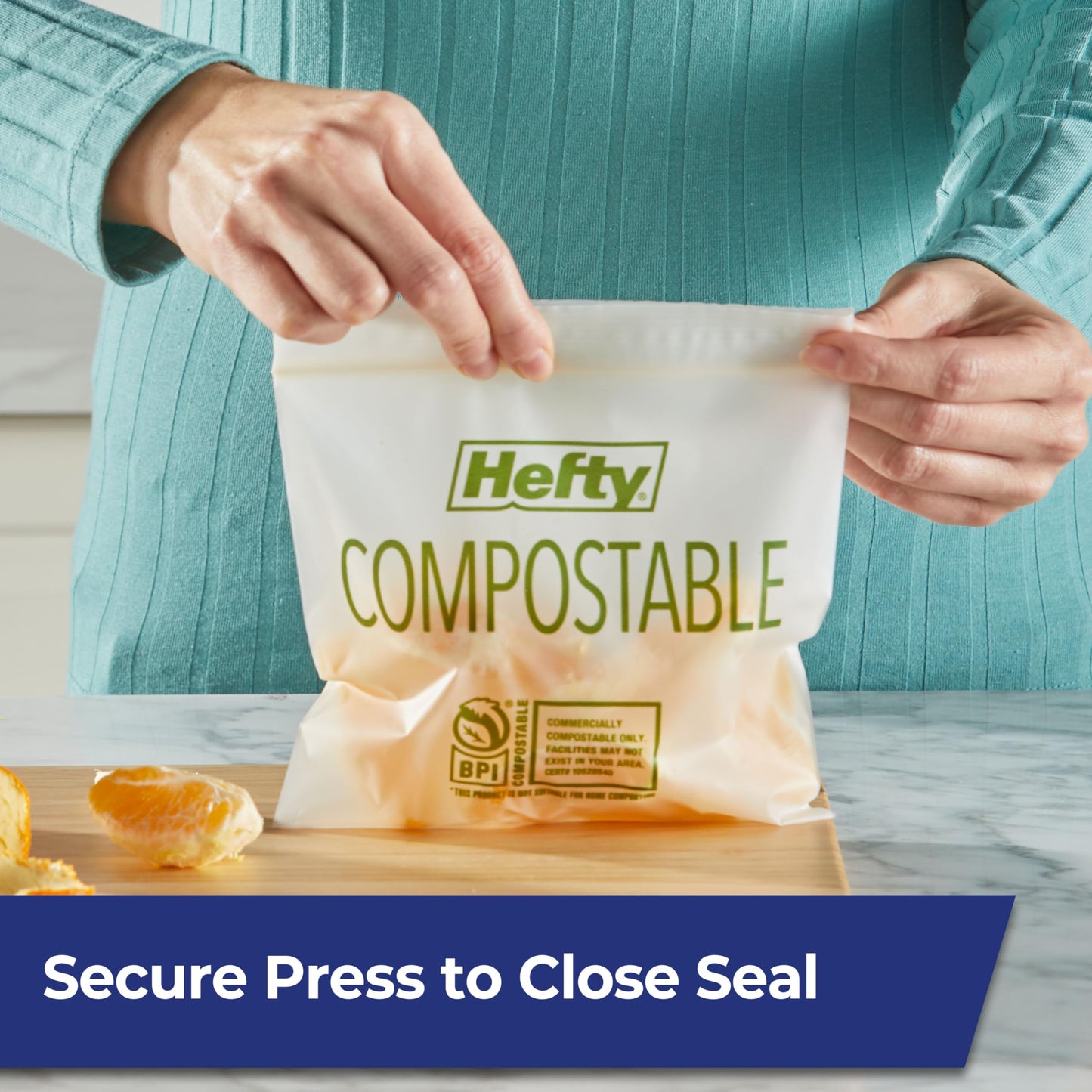 Hefty® Compostable Press-To-Close Sandwich 50 Count