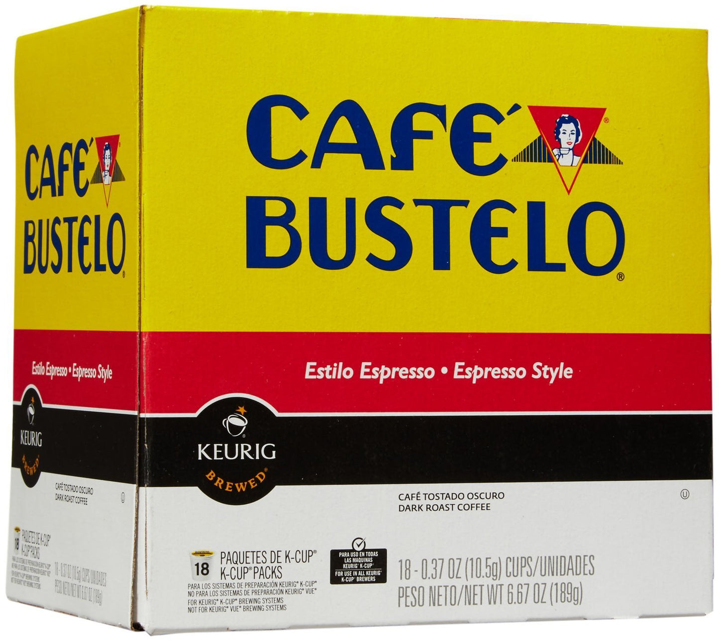 Keurig Cafe Bustelo Coffee Espresso K-Cups Cuban (18 count)