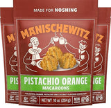 Manischewitz Pistachio Orange Macaroons, 10 oz (3 Pack) | Coconut Macaroons | Resealable Bag | Dairy Free | Gluten Free Coconut Cookie | Kosher