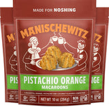 Manischewitz Pistachio Orange Macaroons, 10 oz (3 Pack) | Coconut Macaroons | Resealable Bag | Dairy Free | Gluten Free Coconut Cookie | Kosher