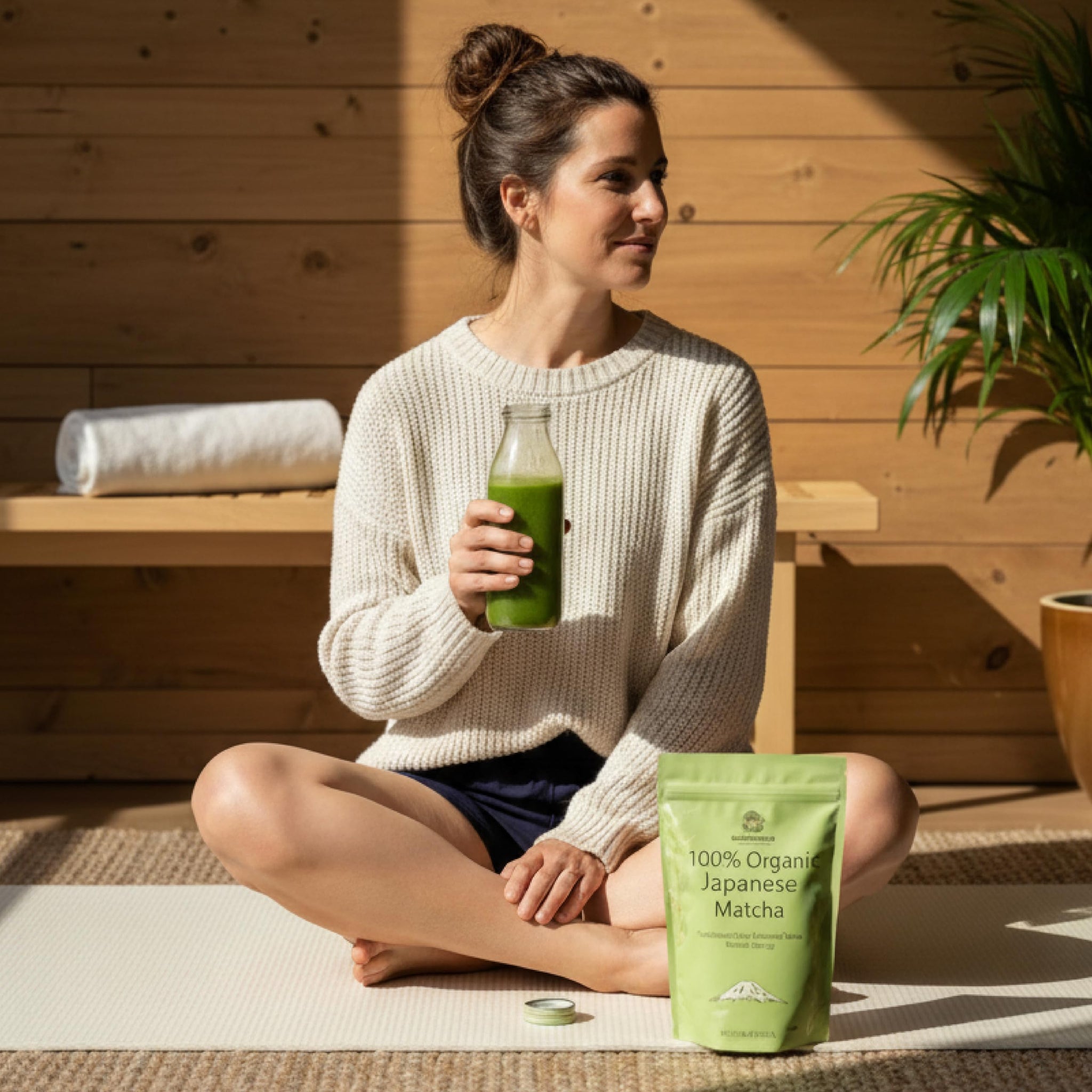 MushMatcha Organic Matcha Powder Grade 6A - Premium Ceremonial Green Tea Concentrate for Lattes, Smoothies & Baking, Pure Jade Leaf Blend, Unsweetened