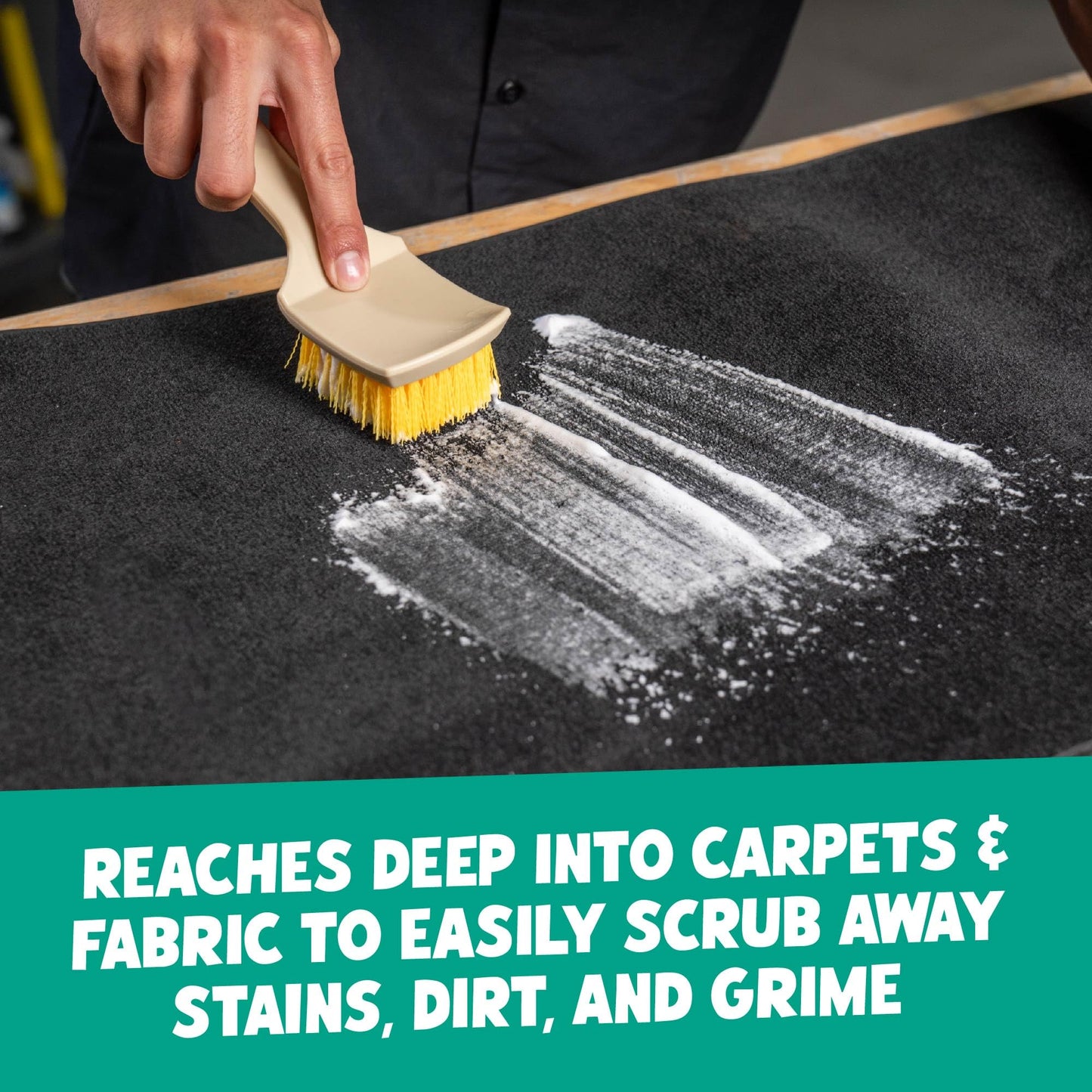 Chemical Guys Induro 7 Heavy Duty Nifty Carpet & Upholstery Detailing Brush 2 Pack - Deep Cleaning Brushes for Fabric, Carpet, and Upholstery