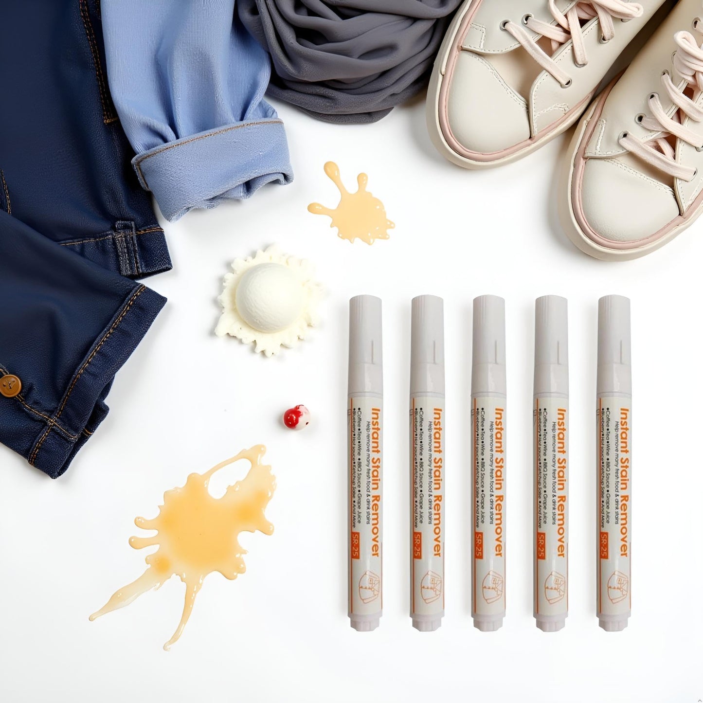 Pack of 1 Portable Bleach Pen Stain Remover for Clothing - Travel-Friendly Laundry