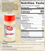 Bakers Choice White Sprinkles for Baking - Jimmies Sprinkles for Ice Cream Toppings - Dairy Free, Kosher 2.8 oz.