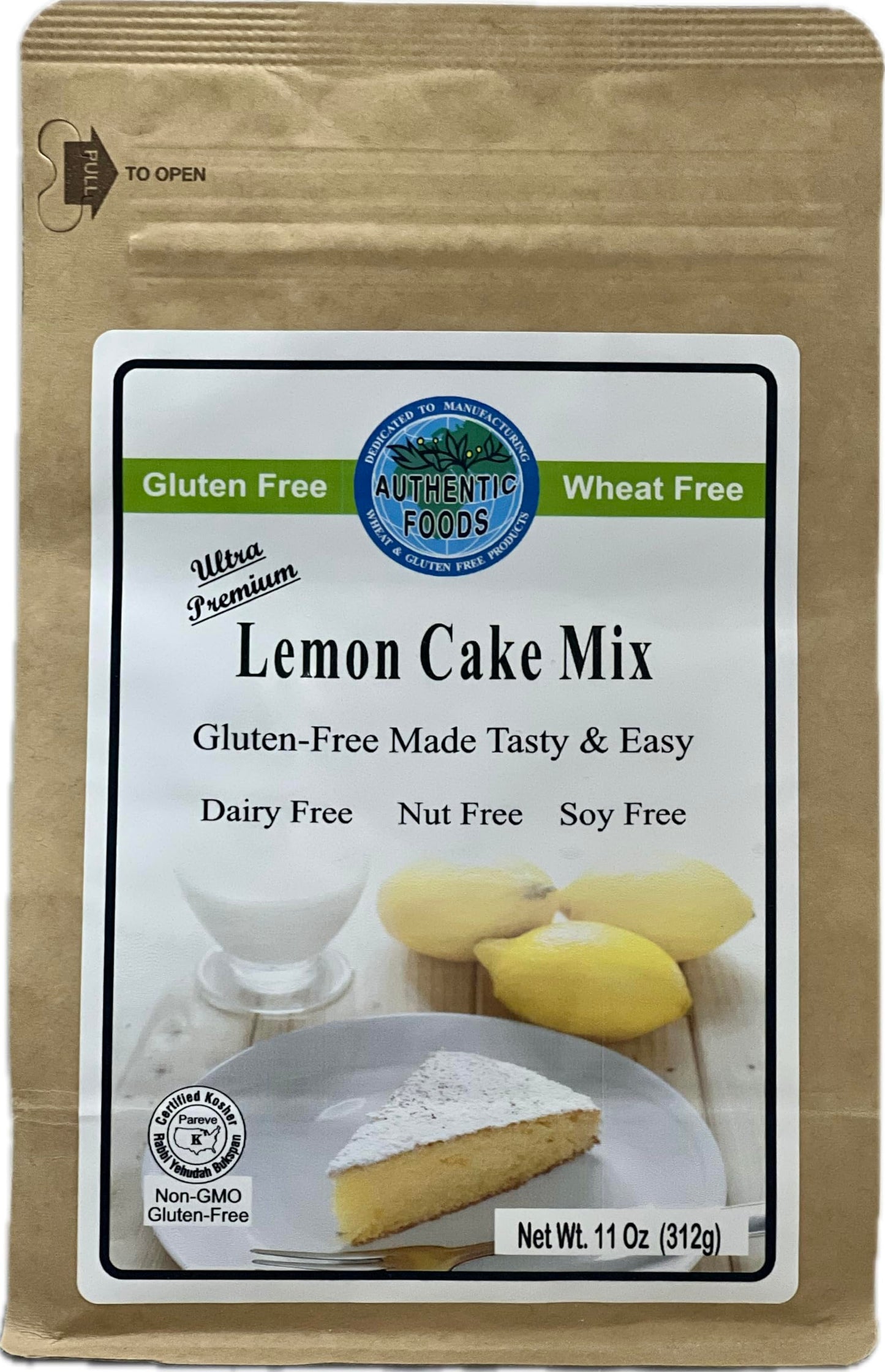 Authentic Foods Lemon Cake Mix