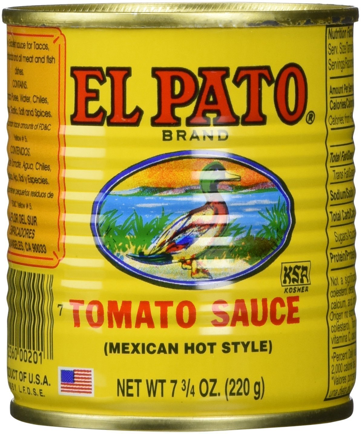 EL PATO Mexican Hot Style Tomato Sauce 7.75 Oz - (24-Pack)
