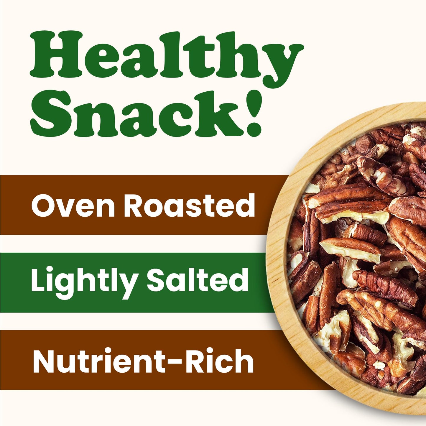 Food to Live Dry Roasted Pecan Pieces with Himalayan Salt, 8 Ounces - Oven Roasted, Lightly Salted, No Oil Added, Perfect for Cooking, Baking
