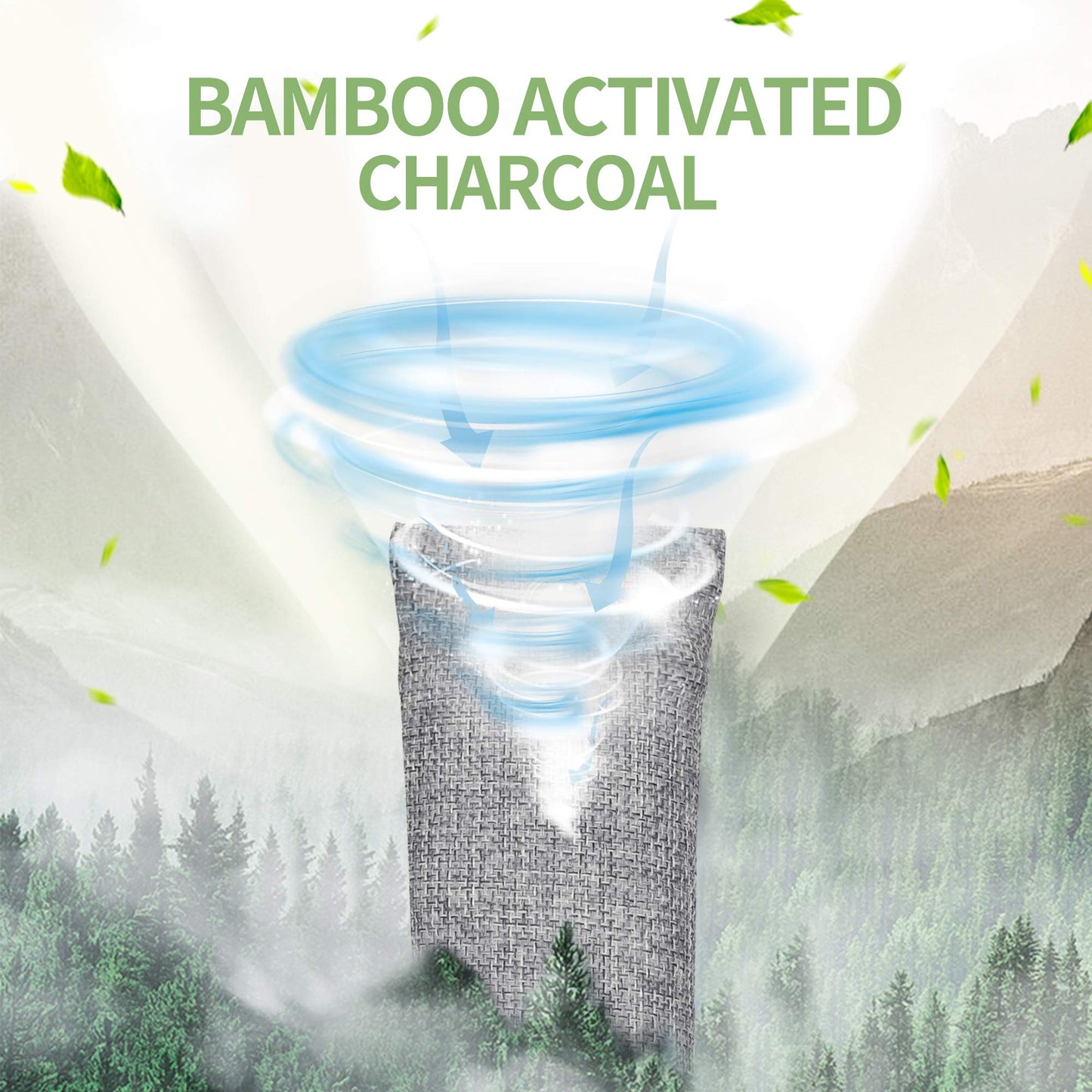 16 Pack Bamboo Charcoal Air Purifying Bag, Activated Charcoal Bags Odor Absorber, Moisture Absorber, Natural Car Air Freshener, Shoe Deodorizer, Odor