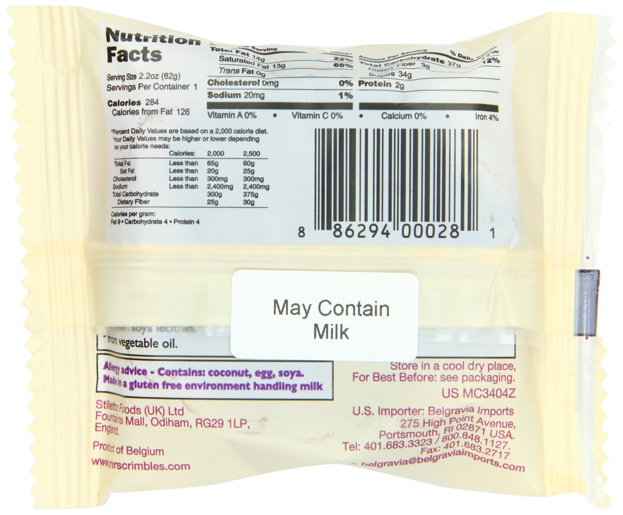 Mrs. Crimbles Chocolate Macaroon, 2.2 Ounce (Pack of 20)
