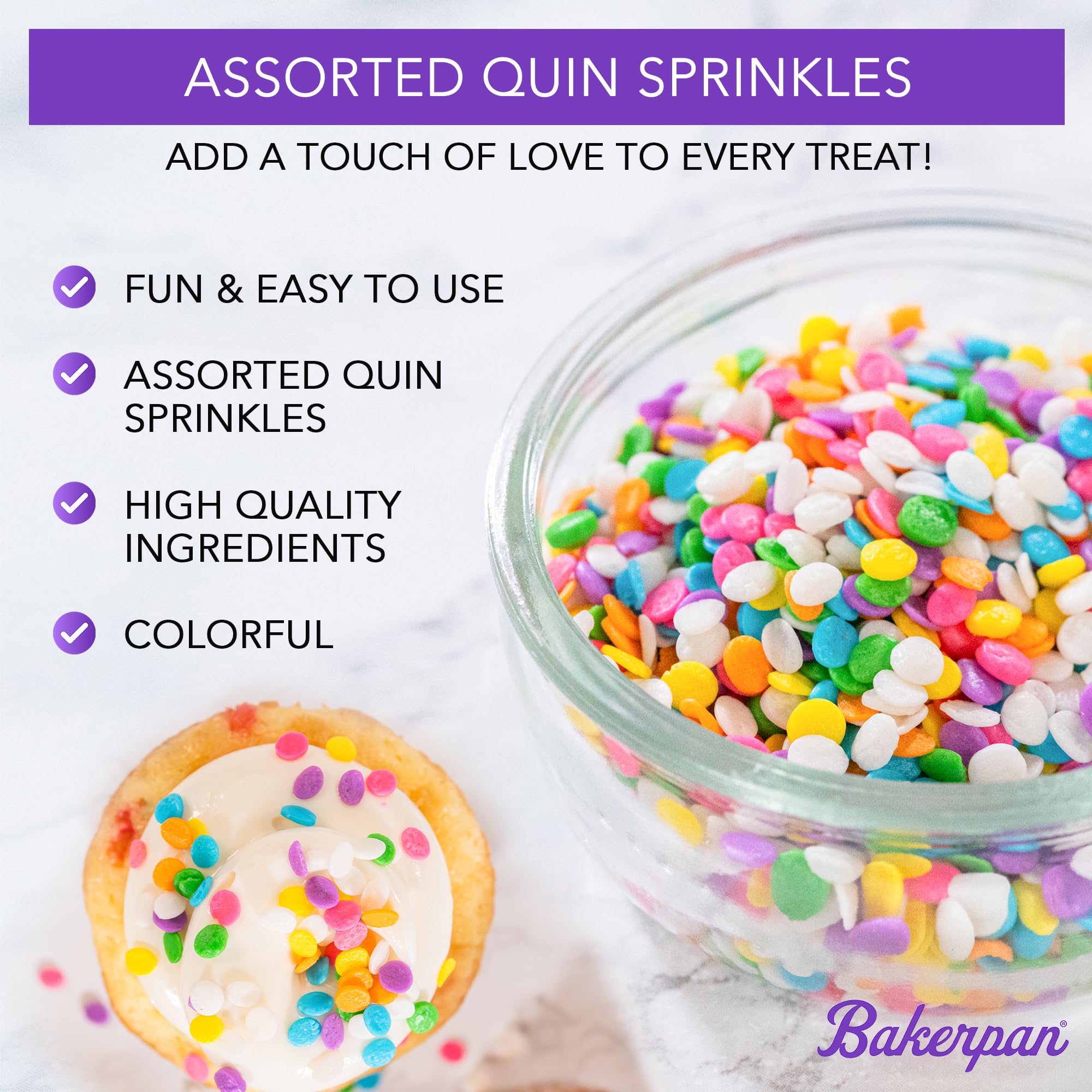Bakerpan Mini Red Heart Sprinkles for Cake Decorating, 5.77 Ounces Mother Day Sprinkles Edible for Ice Cream, Cookies, Valentines Day Sprinkles