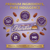 Harken Sweets Dates Salted Caramel Nougat - 1.41 oz Bar (Pack of 3) - Caramel Candy with Vegan Chocolate - Dairy Salted Snack