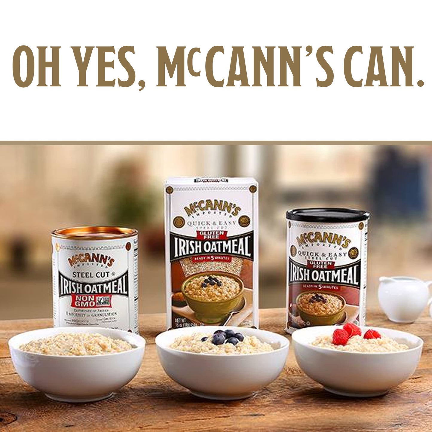 McCann's Instant Irish Oatmeal, Three Flavor Variety Pack, 10 Packets