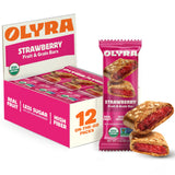 Olyra Strawberry Fruit Bars, Soft Baked, Prebiotic High Fiber Snack, Organic Snacks, Healthy Snacks for Adults and Kids, Low Sugar, Vegan, Office