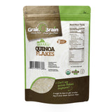 Grain Brain Organic Quinoa flakes (12 ounces) Gluten Free, Vegan plant BAsed, Whole Grain Cereal, Great oatmeal substitute, packed in resealable pouch bags