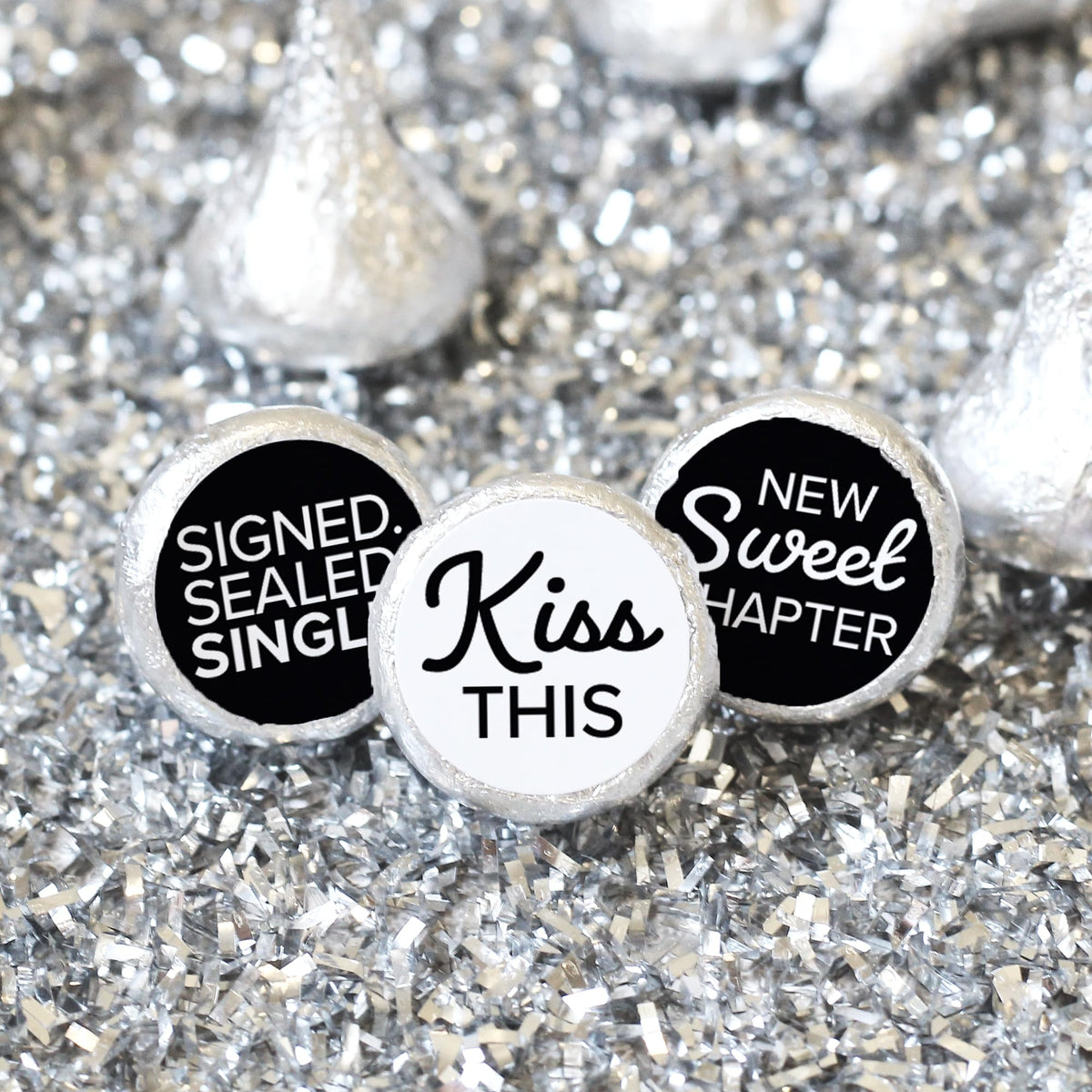 Divorce Party Candy Stickers, Signed Sealed Single, 216 Count