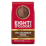 Eight O'Clock Coffee 100% Arabica Colombian Peaks, Medium Roast, Ground Coffee, Kosher Certified, 20 Oz