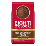 Eight O'Clock Coffee 100% Arabica Colombian Peaks, Medium Roast, Ground Coffee, Kosher Certified, 20 Oz