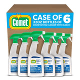 Comet Professional Multi Purpose Disinfecting Liquid Cleaner with Bleach Spray for Commercial Use, 32 fl oz (Case of 6)
