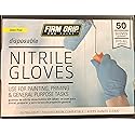 NIANWUDU Aeiniwer Mesictosv Blue Nitrile Gloves (50-Count)